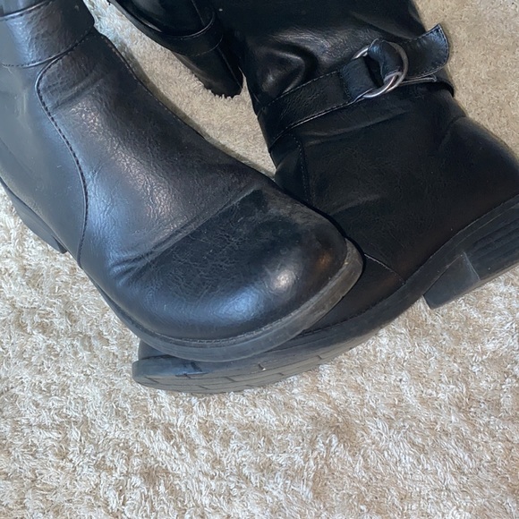Black Zip Up Boots - Picture 3 of 5